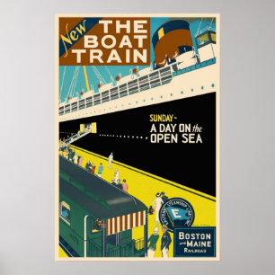 Póster El Poster de Viajes Vintage de Bote
