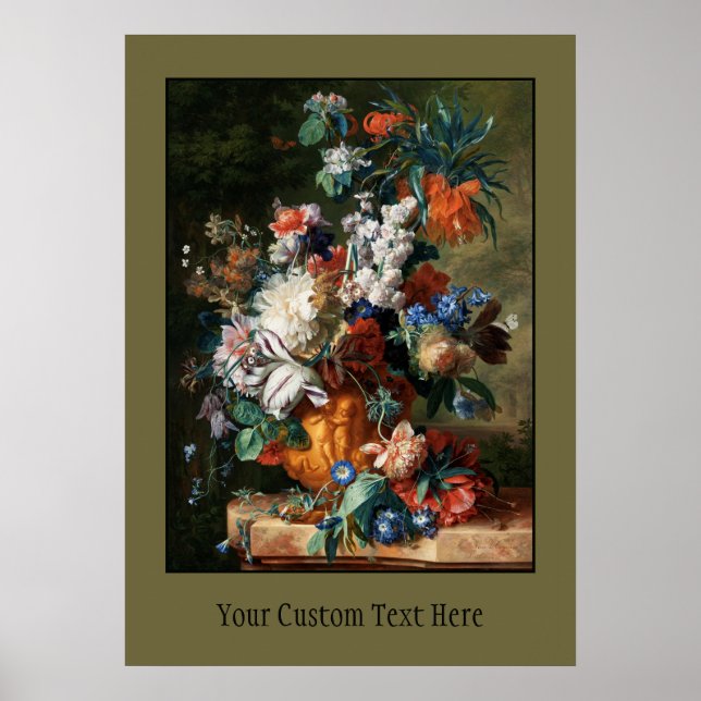 Póster El poster del Bouquet de flores de Van Huysum (Frente)