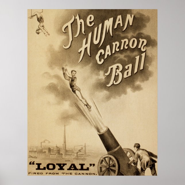 Póster El Poster del circo ventilado, el Cañón Humano (Frente)