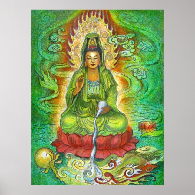 Póster El Poster del dragón de agua de Kuan Yin (Frente)