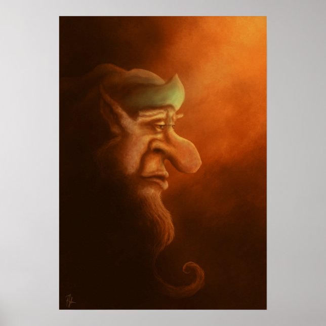 Póster el poster del gnomo solitario (Frente)