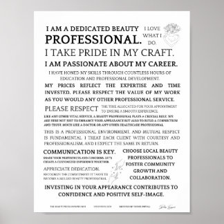 Póster El Poster del manifiesto Beauty Pro