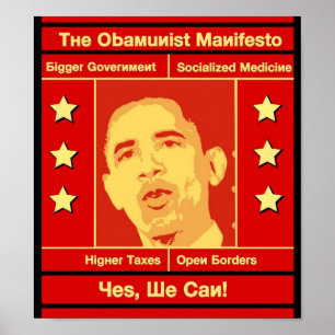 Póster El poster del manifiesto de Obamunist