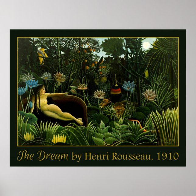 Póster El poster "El sueño" de Rousseau (Frente)
