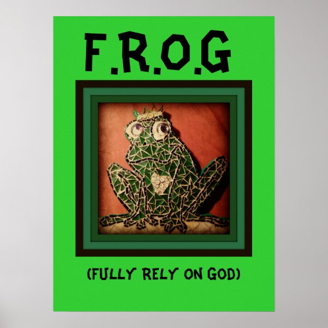 Póster El Poster FROG confía plenamente en Dios (Frente)