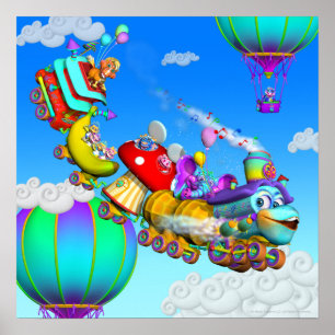 Póster El Poster GiggleBelly Train 18x18