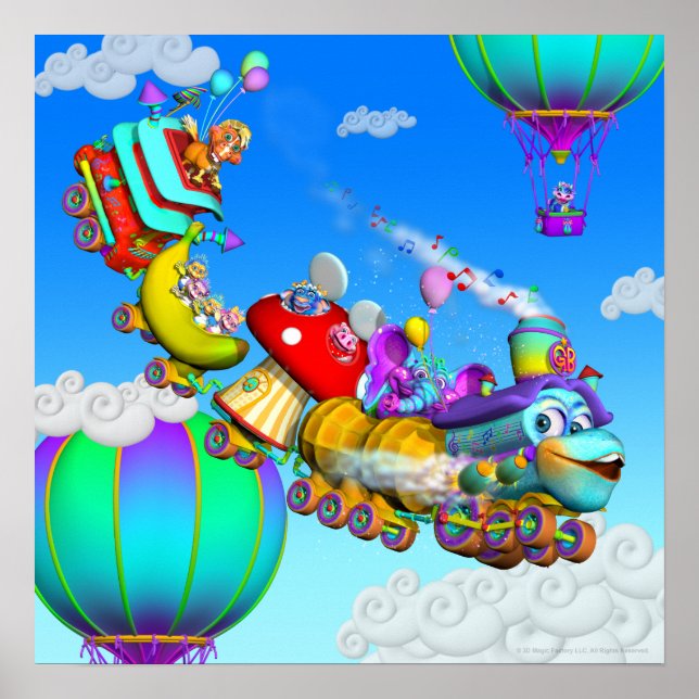 Póster El Poster GiggleBelly Train 18x18 (Frente)