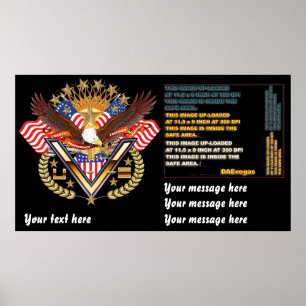 Póster El poster patriótico grande a pequeño ve notas