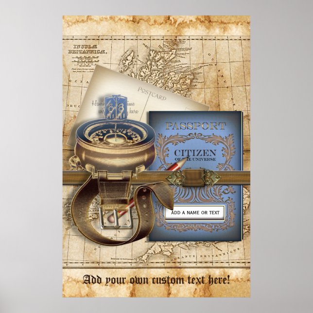 Póster El Poster personalizado viajero (Frente)