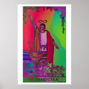 Póster El poster psicodélico de la carta de tarot del
