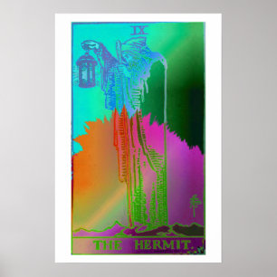 Póster El poster psicodélico de la carta de tarot del