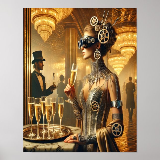 Póster El Poster Steampunk 52 La cibersocialita (Frente)