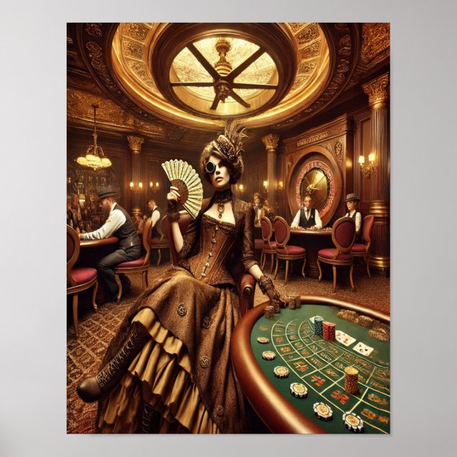 Póster El Poster Steampunk 53 La Reina del Gran Casino (Frente)