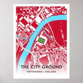 Póster El Poster terrestre de la ciudad - hogar del bosqu