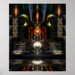 Póster El Poster Throne Room Fractal Art Wall