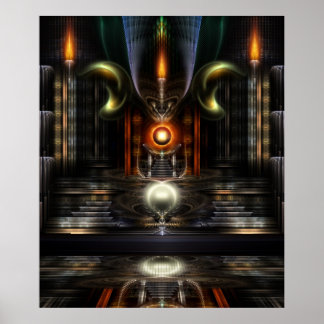 Póster El Poster Throne Room Fractal Art Wall