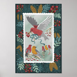 Póster El Poster Verde de la Canción de Invierno sobre la