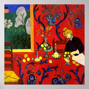 Póster El postre: Armonía en el Matisse Rojo