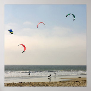 Póster El practicar surf de la cometa