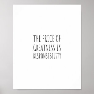 Póster El precio de la grandeza es la responsabilidad