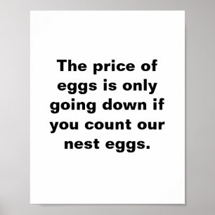 Póster El precio de los huevos y los huevos de nido