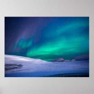 Póster El precioso paisaje de Aurora Borealis