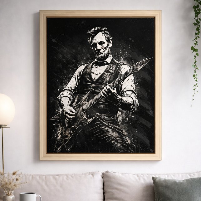 Póster El presidente Abraham Lincoln tocando la guitarra (Subido por el creador)