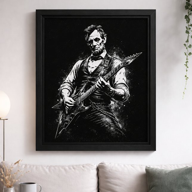 Póster El presidente Abraham Lincoln tocando la guitarra (Subido por el creador)