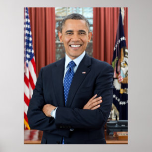 Póster El presidente Barack Obama en su segundo mandato F