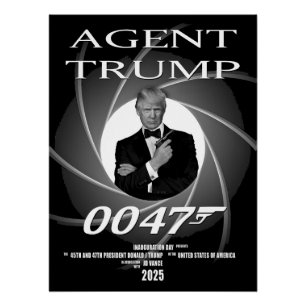 Póster El presidente del agente Donald Trump inaugura el 