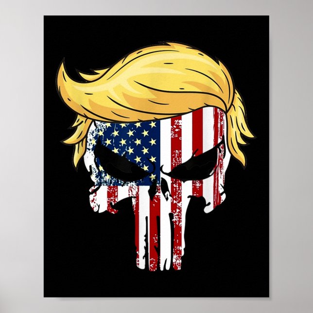 Póster El presidente del cabello de Donald Trump se desmo (Frente)