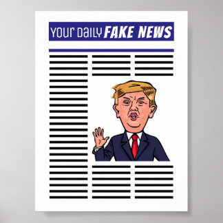 Póster El presidente Donald Trump falso Personalizado de