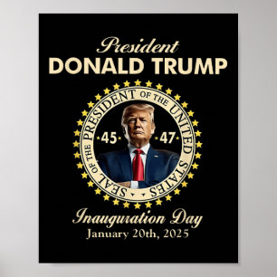 Póster El presidente Donald Trump inaugura el 20 de enero