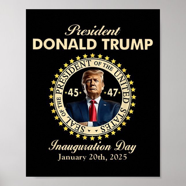 Póster El presidente Donald Trump inaugura el 20 de enero (Frente)