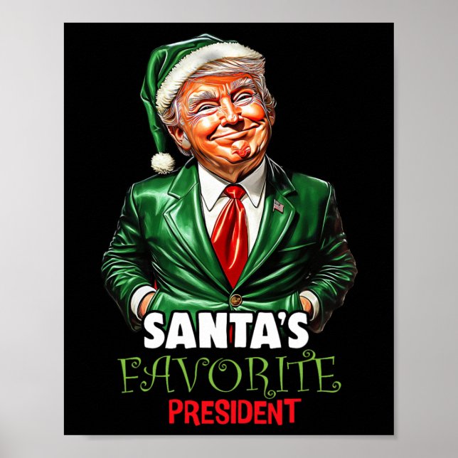 Póster El presidente favorito de Santa Claus, Funny Trump (Frente)