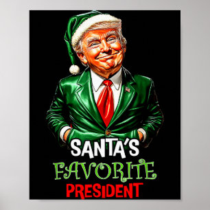 Póster El presidente favorito de Santa gracioso Santa Tru