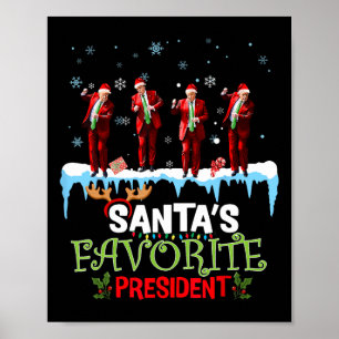Póster El presidente favorito de Santa Trump baila gracio
