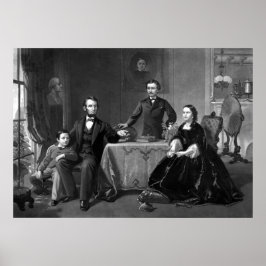 Póster El Presidente Lincoln Y Su Familia