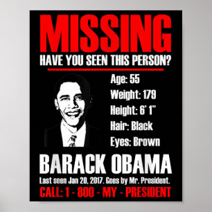 Póster El presidente Obama no aparece en la camiseta