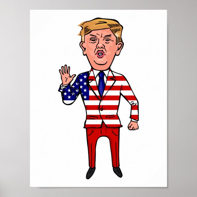 Póster El presidente patriótico Donald Trump es un Person (Frente)