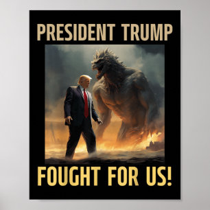 Póster El presidente Trump luchó por el deporte femenino