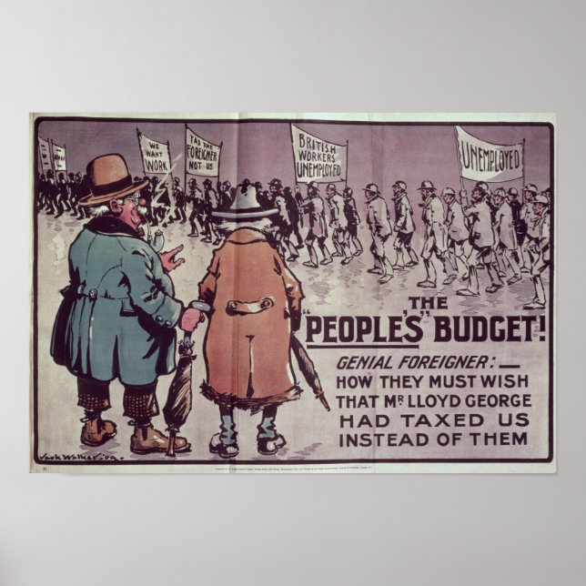 Póster El presupuesto del pueblo", 1909 (Frente)