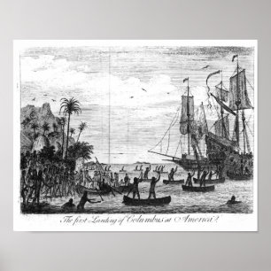 Póster El primer aterrizaje de Columbus en América