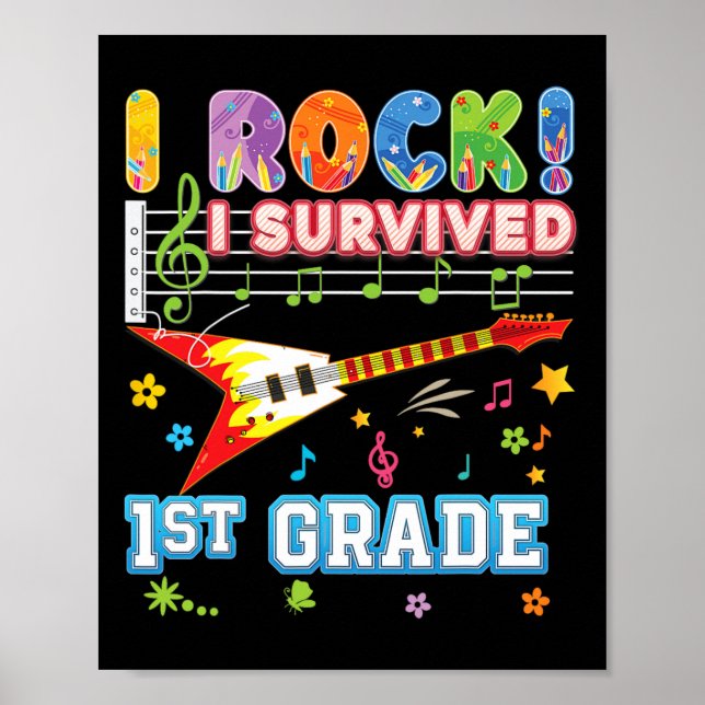 Póster El Primer Graduado De Primer Grado Sobrevivió Al Ú (Frente)