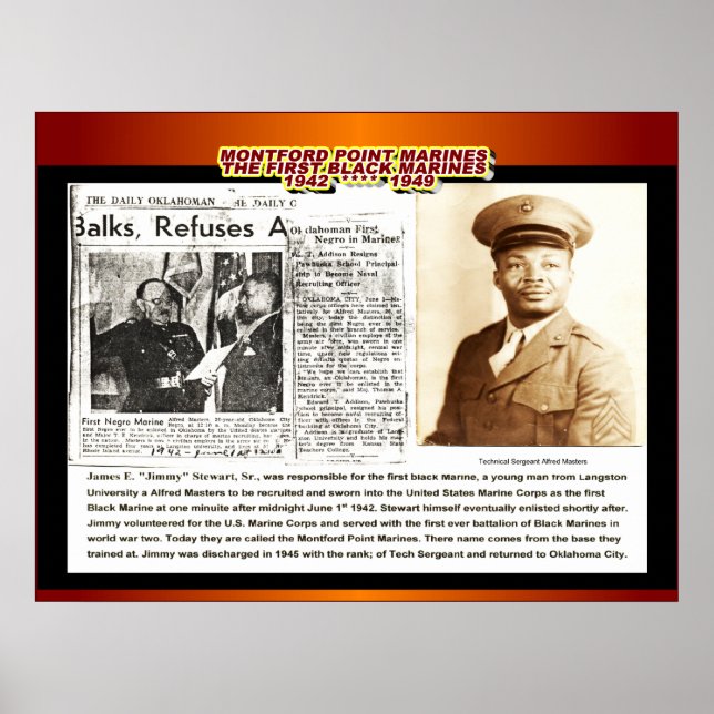 PÓSTER EL PRIMER MARINO NEGRO DE 1942 (Frente)