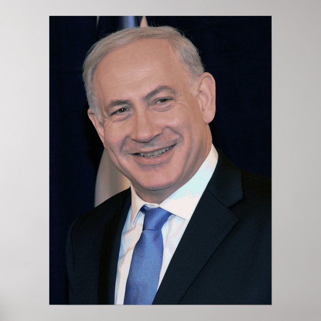 Póster El primer ministro de Israel, Netanyahu (Frente)