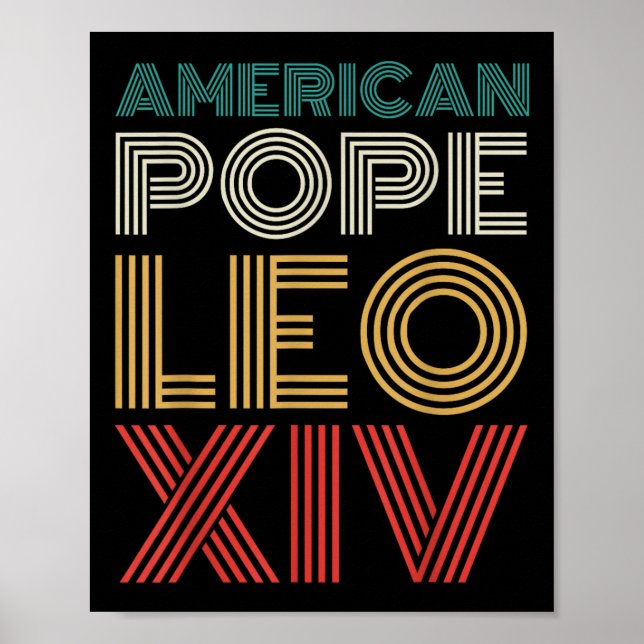 Póster El primer Papa norteamericano Leo Xiv Robert Prevo (Frente)
