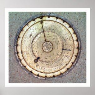 Póster El primer reloj de resorte con el caracol, vista a