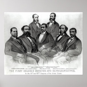 Póster El primer Senador y representantes de color