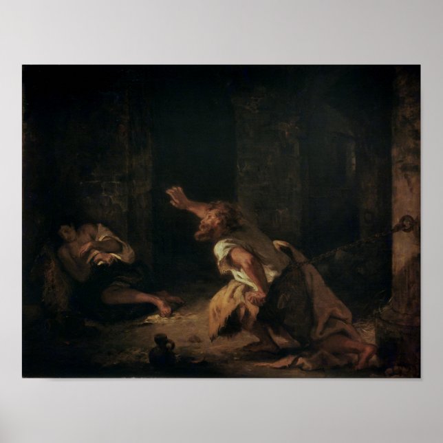 Póster El prisionero de Chillon, 1834 (Frente)